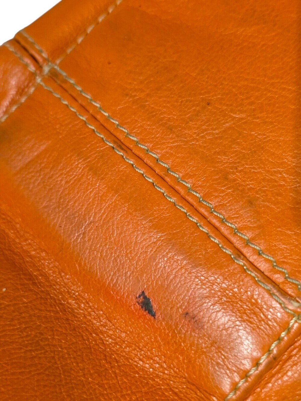 Toscani Made in Italy Genuine Leather Orange Hobo Shoulder Bag Slouchy Purse - Picture 7 of 16